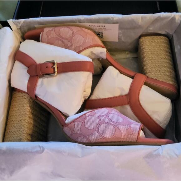 COACH STRAP SANDALS IN PINK "MADDY" SIZES 10 & 11 - Picture 5 of 5